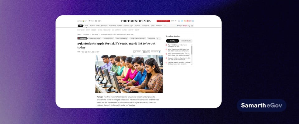 29k students apply for 11k FY seats, merit list to be out