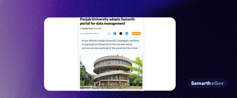 Panjab University adopts Samarth portal for data management